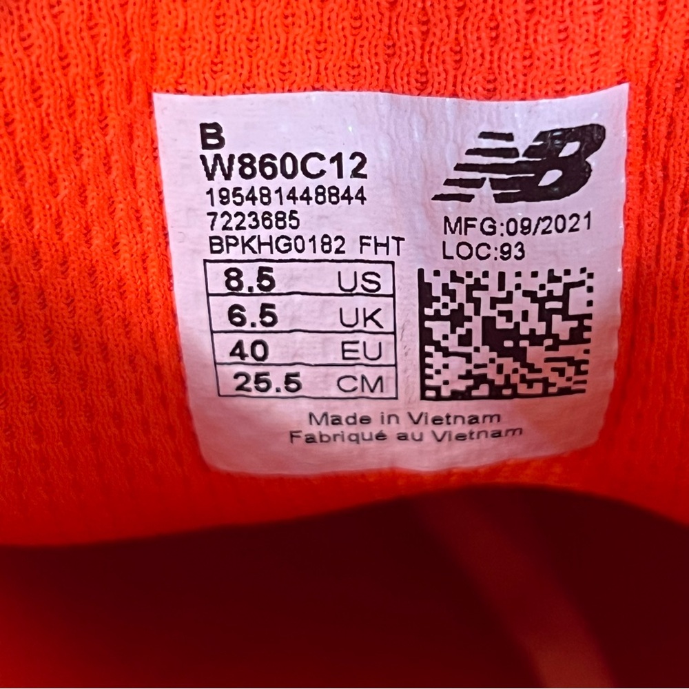 New Balance Fresh Foam Womens 8.5 Orange Peach Athletic Running Shoes - Picture 8 of 8